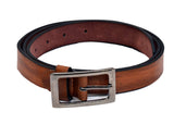 Popo Women Evening, Party, Formal, Casual Brown, Black Artificial Leather Belt (Tan Color) (34)