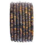 Natural Yellow Tiger Eye Stone Spacer Beads 4x2mm 38cm/str Flat Round Loose Semi Gemstone Caps for Making Bracelets Necklace