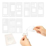 Handmade Flexible Record Template, 9 Pack Reusable Planner Stencils Set for Journaling, Dot Grid, Drawing, Checklists and DIY Cr