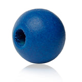 1000 Painted Blue Round Wood Beads 8mm - Very Small - Royal Blue Wood Beads with 2mm Hole