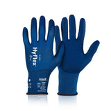 Ansell HyFlex 11-818 Ultralight Mechanical Protection Abrasion-Resistant Gloves, X-Small, Blue (1 Pair)