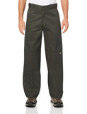 Dickies Mens Loose Fit Double Knee Work Pants, Olive Green