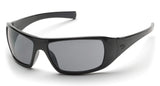 Pyramex Goliath Safety Eyewear, Black Frame, Gray Polarized Lens
