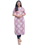 Anni Designer Women'S Rayon Viscose Straight Printed Kurta (Kakulam Pink_M_Pink_Medium),Pink,M