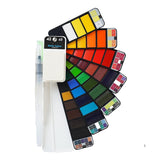 Gkdared Artists Water Colour Travel Pan Set Of 42 Colour | Foldable, Rich Pigment, Vibrant Colors, Ideal For Plein Air Painting,