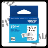 Brother Genuine PTouch Btag BTAG231 Black on White Label Tape ~1/2in by 13.1ft (12mm x 4m)
