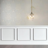 Colingmill 3 Set Accent Peel and Stick Wall Molding Kit Premade Wainscoting Panels Wall Molding Panel White Pre Cut Trim for Wal