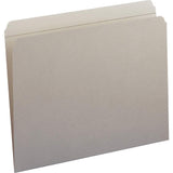 Smead File Folder, Reinforced StraightCut Tab, Letter Size, Gray, 100 per Box (12310)