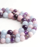 Filluck Natural Stone Beads Morgan Stone 10mm Polished Round Smooth Gemstone Beads for Jewelry Making 15 Inch(Morgan Stone,10mm)