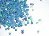 The Design Cart 4 mm Bright Blue Rainbow Circular Plastic Sequins Sitara for Embroidery, Embellishing Handbags, Apparels, Art Cr