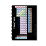 Eyeshiv Periodic Table Spiral Notebook, Scientific Chemistry Reference Chart, Black