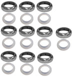 EZ-Fluid 1-1/4 Universal Slip Joint Nut and Tailpiece Poly Washer Gasket,Chrome for Under Sink Lavatory Kitchen Sink Tubular (10
