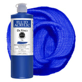 DA VINCI PAINTS Professional Artist Fluid Acrylic Paint, French Ultramarine Blue, 16oz