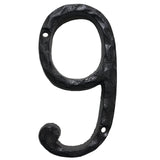 House Numbers, 5.6 Inch Cast Iron Metal Home Address Number, Number 9