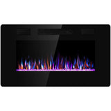 Antarctic Star 30 Inch Electric Fireplace in-Wall Recessed and Wall Mounted, Fireplace Heater and Linear Fireplace with Multicol