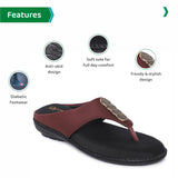 Ortho Joy Fancy Doctor Slippers | Stylish Chappal For Women | Comfortable Sandals For Women Stylish,Brown,5,B0B15G63NP