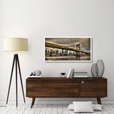Manhattan Bridge And New York City Skyline, Nyc-Paper Art-50,,X26,,