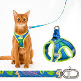 Cat Harness and Leash Set, Step-in Escape Proof Adjustable Vest Harness for Small Medium Large Cats, Lightweight Soft Breathable