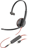Plantronics Blackwire 3215 USB-C Headset, On-Ear Mono Headset, Wired