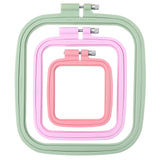 MUFEKUM Square Embroidery Hoops, Cross Stitch Hoop and ABS Plastic Embroidery Hoops for Sewing, Needlework, Cross Stitch, Embroi