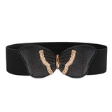 Redhorns Elastic Fabric Waist Belt For Women Dresses Butterfly Design Stretchy Ladies Belt For Saree Girls Jeans Free Size (Ld