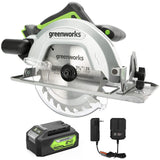 Greenworks 24V 71/4 Circular Saw Brushless Cordless, with 4Ah Battery and 2A Charger