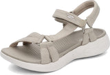 Skechers Womens On-the-go 600 - Brillancy Sport Sandal, Beige/White, 8 Wide US