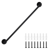Senmit Stair Handrail for Indoor Stairs - 3 Feet Wall Mount Industrial Iron Pipe - Metal Railing Non-Slip Grab Bar - Stairs Porc