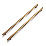 Goo-Ki 6-Pack Vintage Brass Drawer Handles 12-3/5 in(320mm) Hole Centers Straight Bar Pull,Antique Brass Solid Cabinet Pulls for