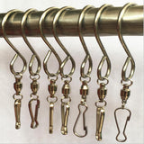 Enakshi 10Pcs Powerful Stainless Steel S Shape Bathroom Shower Curtain Hooks Rings With Clip #1|Home & Garden | Window Treatment