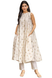 Gosriki Women'S Rayon Viscose A-Line Printed Kurta With Pant (Balari Cream-Gs_L_Cream_Large),Cream,,B0DY84VSDT
