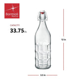 Bormioli Rocco Moresca Bottle, 33.75 Oz, Clear, Twin