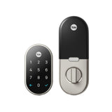 Google Nest x Yale Lock TamperProof Smart Lock for Keyless Entry Keypad Deadbolt Lock for Front Door Satin Nickel