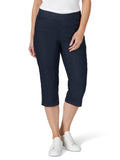 chic classic collection Womens Easy Fit Elastic Waist PullOn capri, Dark Shade, 18