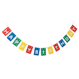 Fun Express - Block Party Garland for Birthday - Party Decor - Hanging Decor - Garland - Birthday - 1 Piece