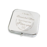 GLINTZ Compact Mirror Gifts for Mom, Silvery Compact Mirror for Mother, Birthday Gifts for Women from Daughter or Son for Mom Bi