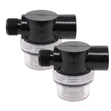 Twist-On Pipe Water Pump Strainer,RV Water Pump Filter Compatible With Shurflo Or Wfco,1/2 Npsm Inlet/Outlet With 80 Mesh Stainl