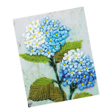 The Style Sutra Ribbon Embroidery Kit For Beginner Blue Flower Pattern Diy Home Wall Decor