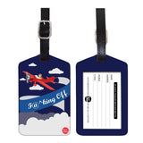 Nutcase Designer Luggage Travel Baggage Tags Set Of 2 With Name Card Inside Flying Off