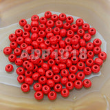 AD Beads Wood Spacer Loose Wooden Craft Beads Big Hole Beads Assorted for Necklace Bracelet Craft Making Decoration(4x6mm 400pcs