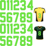 Zonon 22 Pieces Iron on Numbers T Shirt Heat Transfer 0 to 9 Jersey Numbers for Team Uniform Sports (Fluorescent Green,8 Inch)