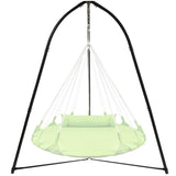 Sorbus Tripod Hanging Chair Stand- Heavy Duty Steel Sensory Swing Stand- Weather & Rust Resistant- Adjustable Portable Hammock Chair Stand 330Lbs For Tree Lounger Saucer Air Porch Indoor/Outdoor Patio -Like New