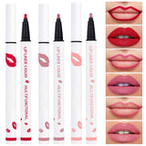 Kaely 3Pcs Ruby Red Dusty Pink Warm Pink Longwear Liquid Lip Liner Waterproof, 24 Hour Long Lasting Lip Liner Stain Marker Pen,