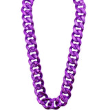 LCPQMZGH Plastic Hip Hop Chain Necklace, 80s 90s Costume Accessory, Men's Chunky Necklace, Big Chunky Gold Chain, 40, Purple