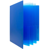 JAM PAPER Heavy Duty Plastic Multi Pocket Folders - 10 Pocket - Blue - 3/Pack