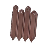 Trendynest 10Pcs Garden Border Edging With Stakes Flower Bed Fencing For Tree Yard Lawn Brown