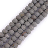 GEM-Inside Natural 6mm Bronw Pyrite Gemstone Loose Beads Frosted Matted Round Energy Stone Power Beads for Jewelry Making 15