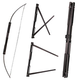 SinoArt 59 Folding Bow Black Alloy Archery Bow Right Hand for Hunting or Target (35Lbs)