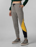 Fyltr Women'S Asymmetric Colourblock Joggers With Elasticated Waistband & Contrast Drawcord,Grey-Tastic,Grey-Tastic,34