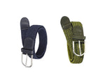 Vtflair MenS & Women Blue,Green Cotton Canvas Stretchable Belt (Size 28 To 34 Inch)